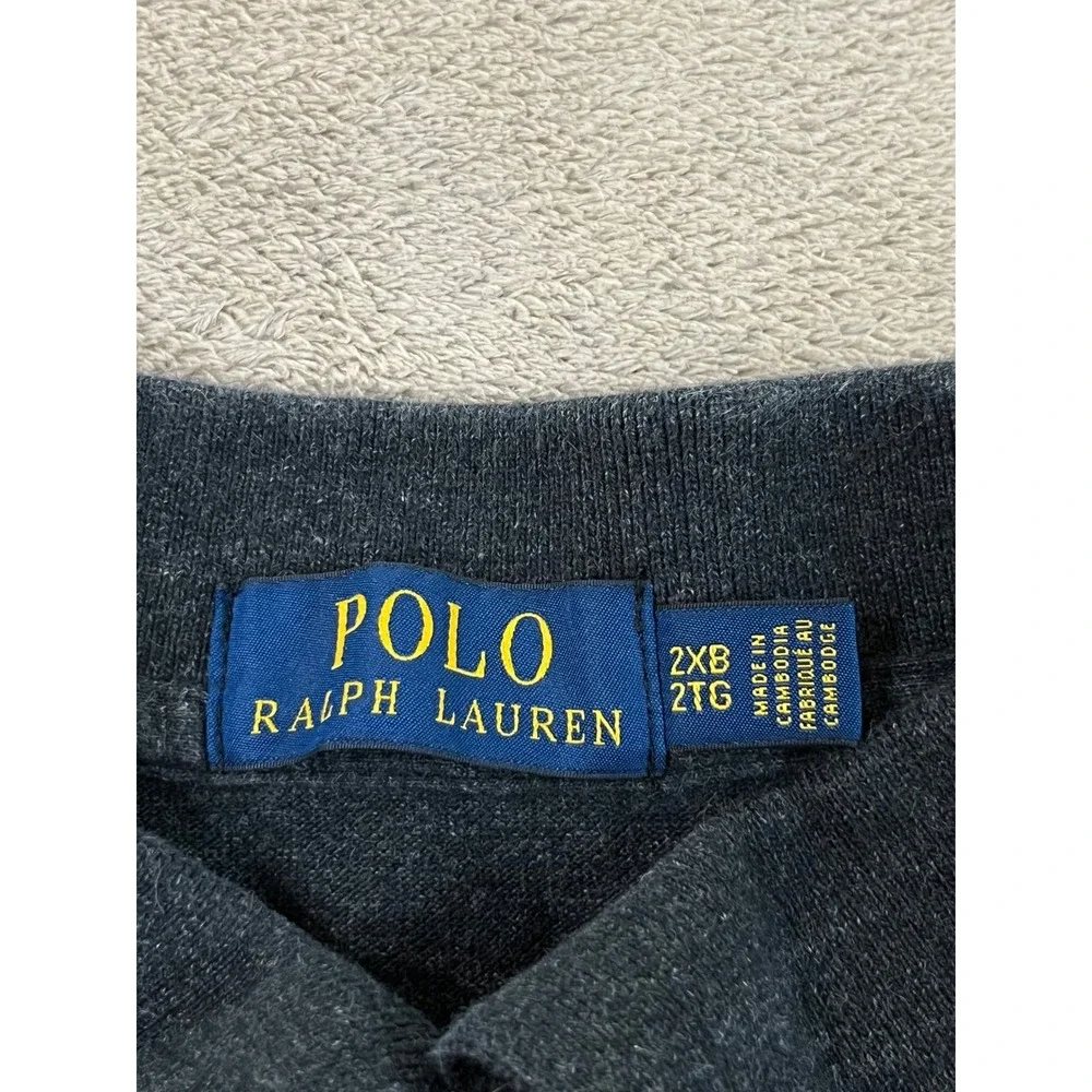 Polo Ralph Lauren Polo Shirt Men's 2XB Big Charcoal Grey Heather Short Sleeve